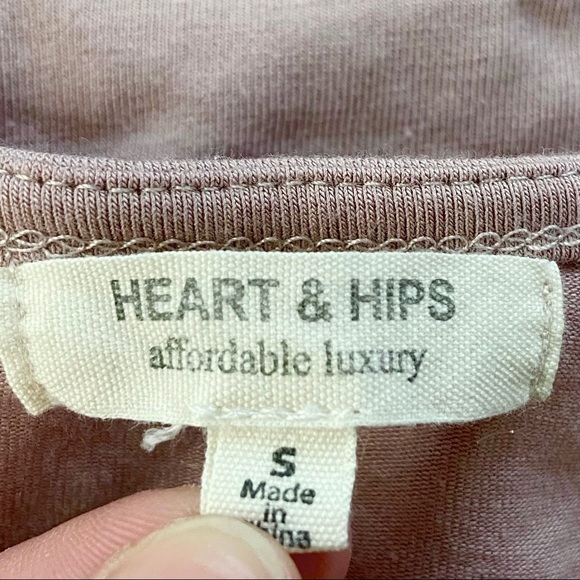 Heart & Hips Criss Cross Front Tank Top Pink Small - Picture 5 of 6